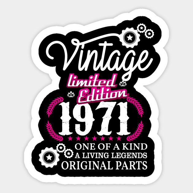 Vintage Limited Edition 1971 Original parts Sticker by Diannas